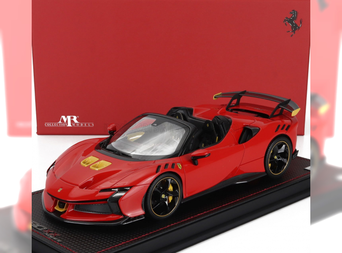 FERRARI Sf90 Xx Stradale Spider (2024) - Con Vetrina - With Showcase, Rosso Scuderia - Red Yellow Black