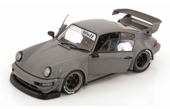 PORSCHE 911 RWB with figurine Akira Nakai (2024), matt-grey