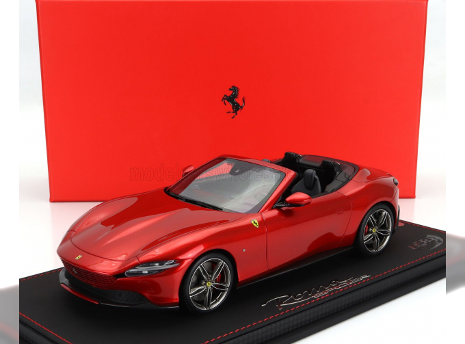 FERRARI Roma Spider Open (2020) - Con Vetrina - With Showcase, Rosso Magma - Red Met