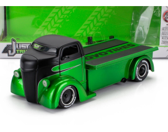 FORD Coe Truck Custom With Set 4x Tires (1947) - Carro Attrezzi - Wrecker Road Service, Green Black