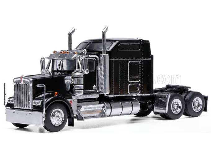 KENWORTH W900 TRACTOR TRUCK 3-ASSI (1990), black