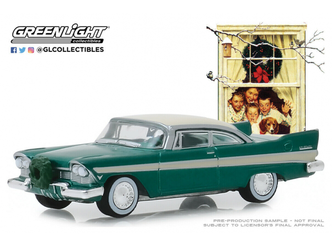 PLYMOUTH Belvedere with Wreath Accessory 1957 Green