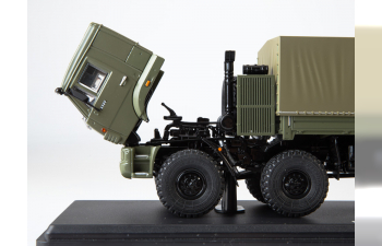 Камский грузовик 6560 бортовой (с тентом), хаки