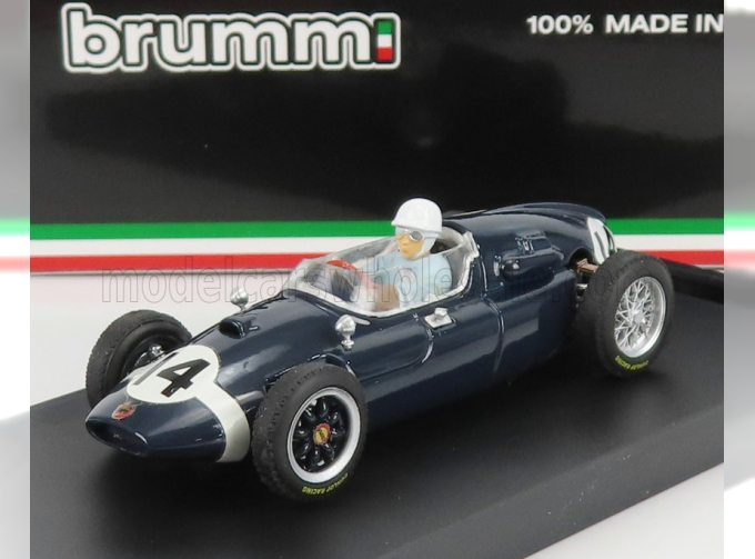 COOPER F1  T51 N 14 Winner Italy Gp 1959 Stirling Moss - With Driver Figure, Blue