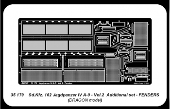 Фототравление для German tank destroyer Sd.Kfz.162 Jagdpanzer IV A-0 - vol. 2 - additional set - fenders