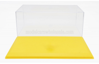 VETRINA DISPLAY BOX Base In Plastica Gialla - Plastic Leather Base Yellow - Lungh.length Cm 33.5 X Largh.width Cm 17.3 X Alt.height Cm 13.0 (altezza Interna Interior Height Cm 11.0), Plastic Display - Yellow