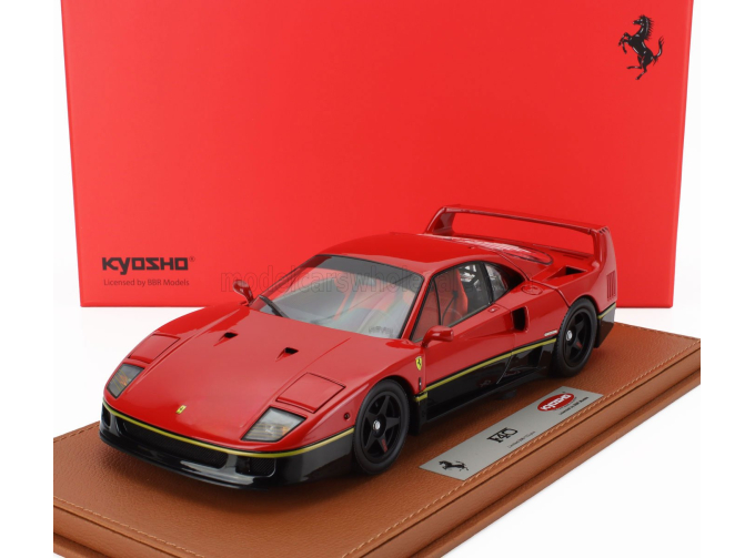 FERRARI F40 (1987) - Con Vetrina - With Showcase, Red Black Gold
