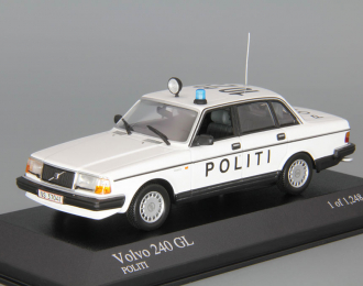 VOLVO 240 Politi (1986), white / black