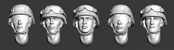 головы для фигурок в современных Российских шлемах №1