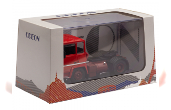 BERLIET TR 280 седельный тягач с полуприцепом (Трал), красный