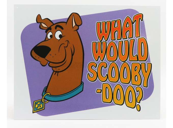 ACCESSORIES Metal Plate - Scooby Doo, Purple Brown