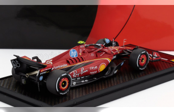 FERRARI F1 Sf-24 Team Scuderia Ferrari №55 3rd Monaco Gp (2024) Carlos Sainz, Red White Yellow