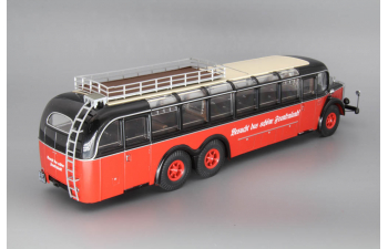 MERCEDES-BENZ O10000 bus, red / black