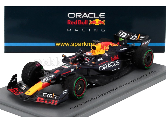 RED BULL F1 Rb20 Team Oracle Red Bull Racing №1 World Champion Winner Brazilian Gp (2024) Max Verstappen, Blue Yellow Red