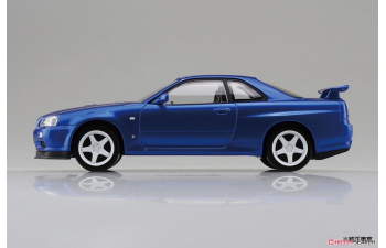 Сборная модель Nissan Skyline GT-R -R34 Custom Wheel (Bayside Blue)