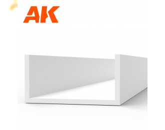 Непрозрачный белый полистироловый канал(6.0 width x 350mm) U Channel STYRENE STRIP