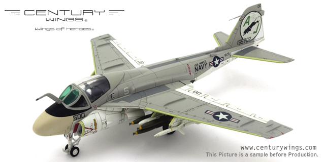 Grumman A-6E Intruder Diecast Model USN VA-35 Black Panthers AJ500 USS Nimitz 1978 (Wings of Heroes)