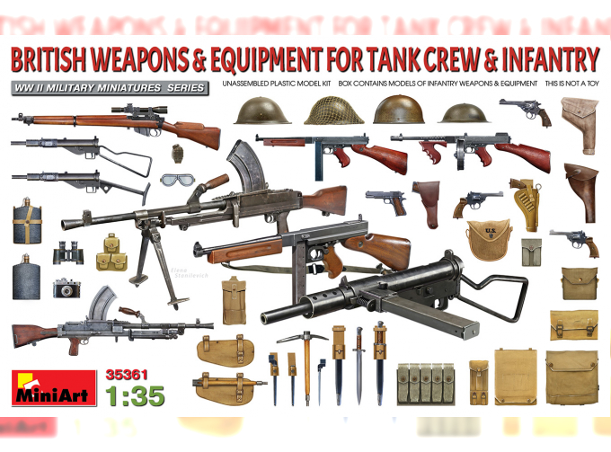 Сборная модель BRITISH WEAPONS & EQUIPMENT FOR TANK CREW & INFANTRY