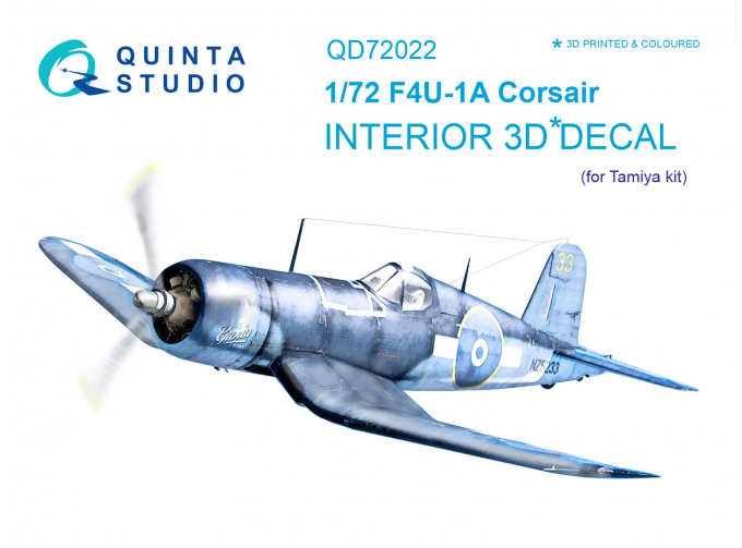 3D Декаль интерьера кабины F4U-1A Corsair (для модели Tamiya)