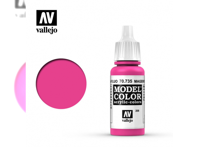 Краска акриловая `Model Color` Фуксия флюоресцентный / Magenta Fluorescent