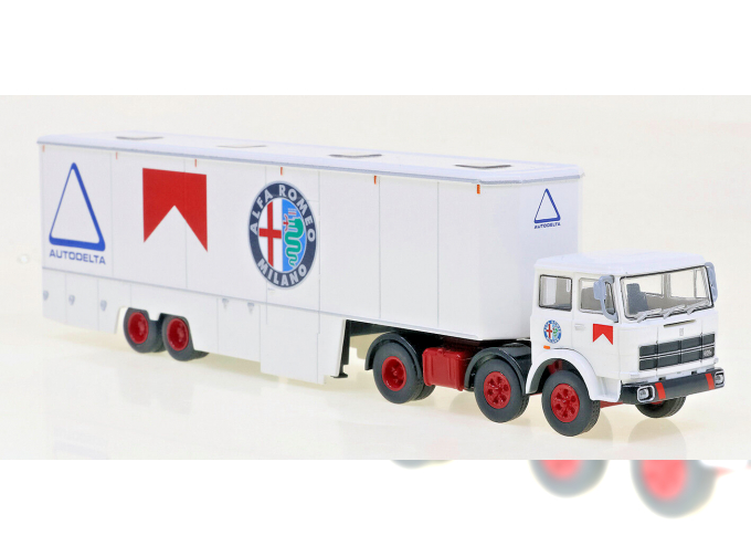 FIAT 691 T Truck Team Autodelta Alfa Romeo Car Transporter (1970), White