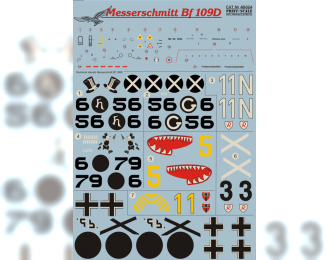 Me-109 D Scale 1/48 Wet decal