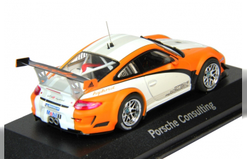 PORSCHE 911 GT3 R Hybrid (997) (2012), white matt orange