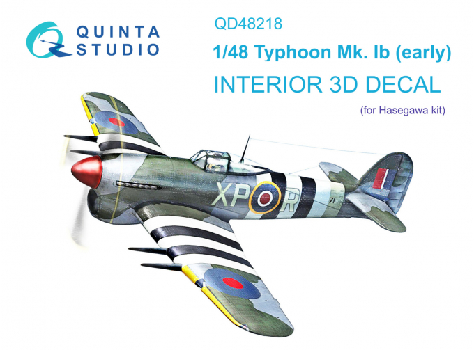 3D Декаль интерьера кабины Hawker Typhoon Mk.1b early (Hasegawa)