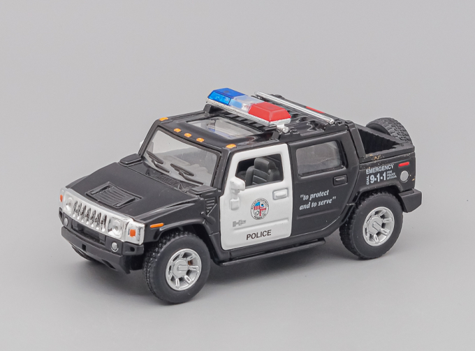 (Уценка!) HUMMER H2 SUT Police Pick-up (2005), black / white