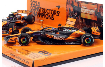 Набор из двух модели McLAREN MCL38 Winner Lando Norris & 10th Oscar Piastri Abu Dhabi GP Constructors' World Champion Formula 1  (2024)