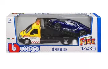 IVECO Daily Transporter, yellow + BUGATTI Chiron (blue)