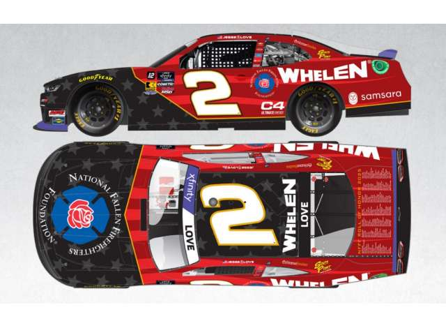 Chevrolet #2 Jesse Love *Whelen/National Firefighters Foundation* red/black/white 2025