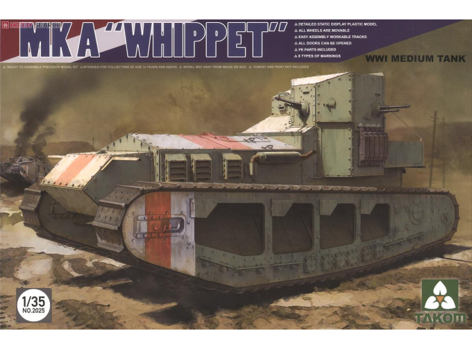 Сборная модель WWI Medium Tank Mk A Whippet