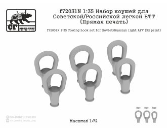 Набор коушей для советских / российских лёгкой БТТ. 3 ТИПА (3D ПЕЧАТЬ)