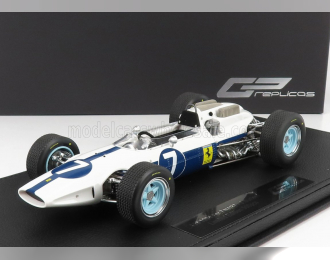 FERRARI F1  158 N.a.r.t. №7 World Champion (1964) John Surtees  - Con Vetrina - With Showcase, White Blue