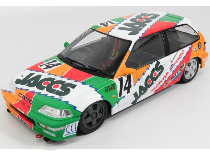 HONDA Civic Ef-9 Team Jaccs №14 Rally Suzuka (1992), Green White Yellow Red