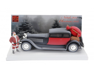 BUGATTI 41 Royale Weymann (1929) - Christmas Edition 2023 - Con Babbo Natale - With Santa Claus Figure, White Black Red