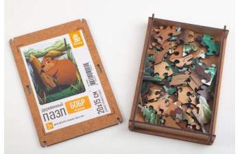 Пазл "Бобр" 20 х 15см