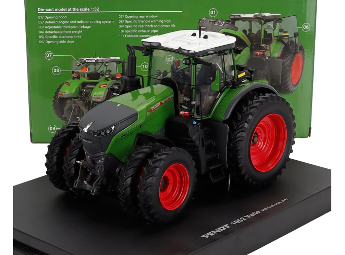 FENDT 1052 Vario Tractor Usa Version Double Wheels (2026), Grey Green
