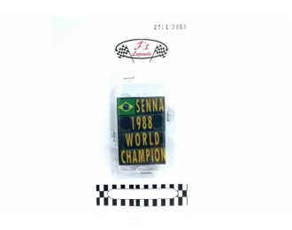 Табличка (пит-борд) Ayrton Senna Formula 1 World Champion (1988)