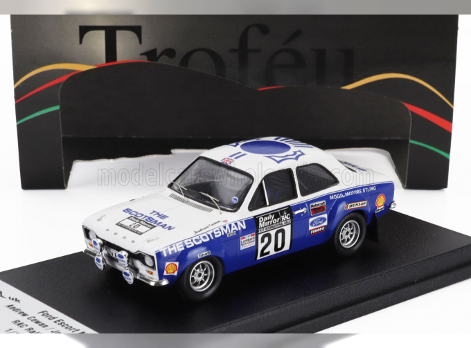 FORD ENGLAND Escort Mki Rs 1600 (night Version) №20 Rac Rally (1973) Andrew Cowan - Johnstone Syer, White Blue