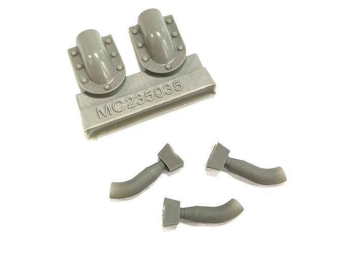 Выхлопные патрубки с бронировками для тип 34, Су- тип 6, с высокими проточками