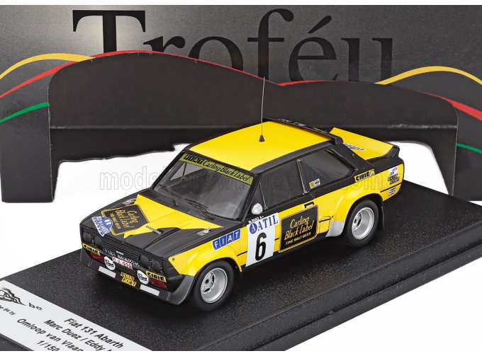 FIAT 131 Abarth №6 Rally Omloop Van Vlaanderen (1979) Mars Duez - Eddy Nys,  Yellow Black