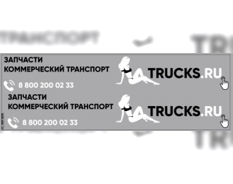 Декаль полуприцепы TRUCKS.RU (100х290)