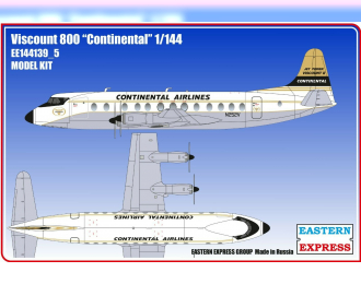 Сборная модель Самолёт Viscount 800 Continental