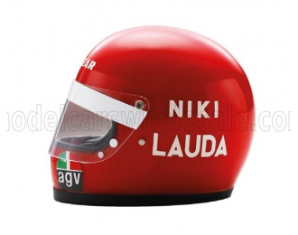 HELMET F1 Casco Helmet Niki Lauda 312t Team Ferrari Sefac World Champion Season 1975, Red