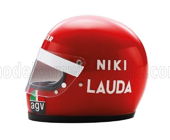 HELMET F1 Casco Helmet Niki Lauda 312t Team Ferrari Sefac World Champion Season 1975, Red