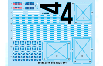 Сборная модель Корабль Американский авианосец CV-4 "Рейнджер"