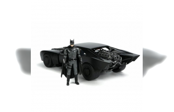 BATMAN Batmobile With Figure 2022 - The Batman Movie, Matt Black