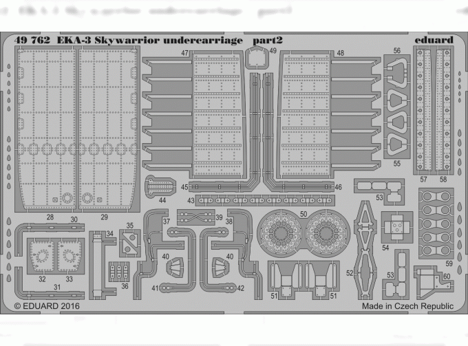 Фототравление для EKA-3 Skywarrior undercarriage